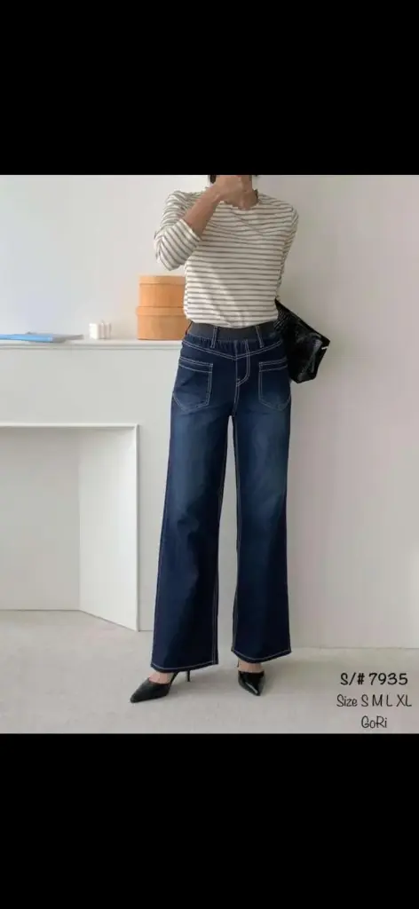 韓國直腳牛仔褲